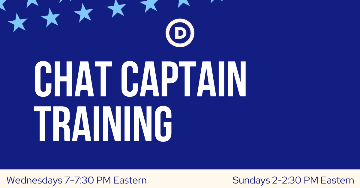 VOTE Team Chat Captain Training · The Democratic National Committee